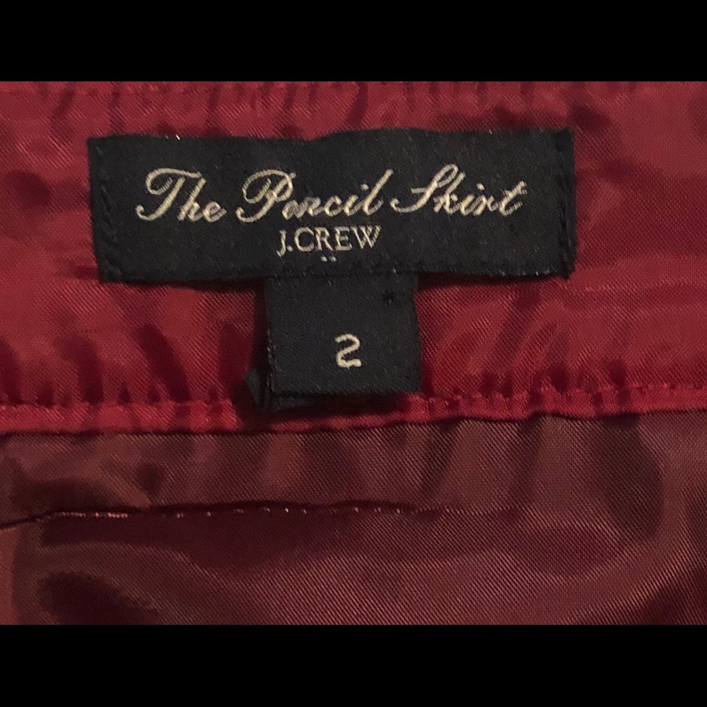 J.Crew Burgundy Wool The Pencil Skirt